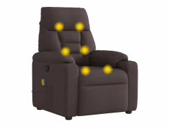 Sillón de salón | Silla | Sillón de masaje reclinable de tela marrón oscuro SHL7401^ Best