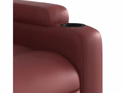 Sillón de salón | Silla | Sillón de masaje reclinable cuero sintético tinto SHL8457 Rojo