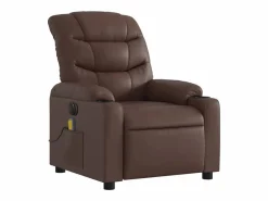 Sillón de salón | Silla | Sillón de masaje reclinable eléctrico cuero sintético marrón SHL5281 Marru00f3n Online