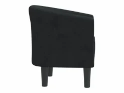 Sillón de salón | Silla de relax | Sillón de terciopelo SHL8751 Negro Outlet