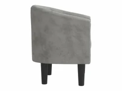 Sillón de salón | Silla de relax | Sillón de terciopelo claro SHL3525 Gris Online