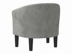 Sillón de salón | Silla de relax | Sillón de terciopelo claro SHL3525 Gris Online