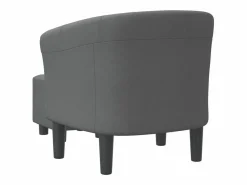 Sillón de salón | Silla de relax con taburete tela gris oscuro SHL7878^ Discount