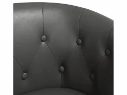 Sillón Estilo Cabriolet|Sillón de salón | Silla de relax con taburete cuero sintético SHL5560