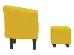 Sillón de salón | Silla de relax con taburete terciopelo SHL5298 Amarillo
