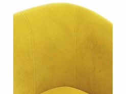 Sillón de salón | Silla de relax con taburete terciopelo SHL5298 Amarillo