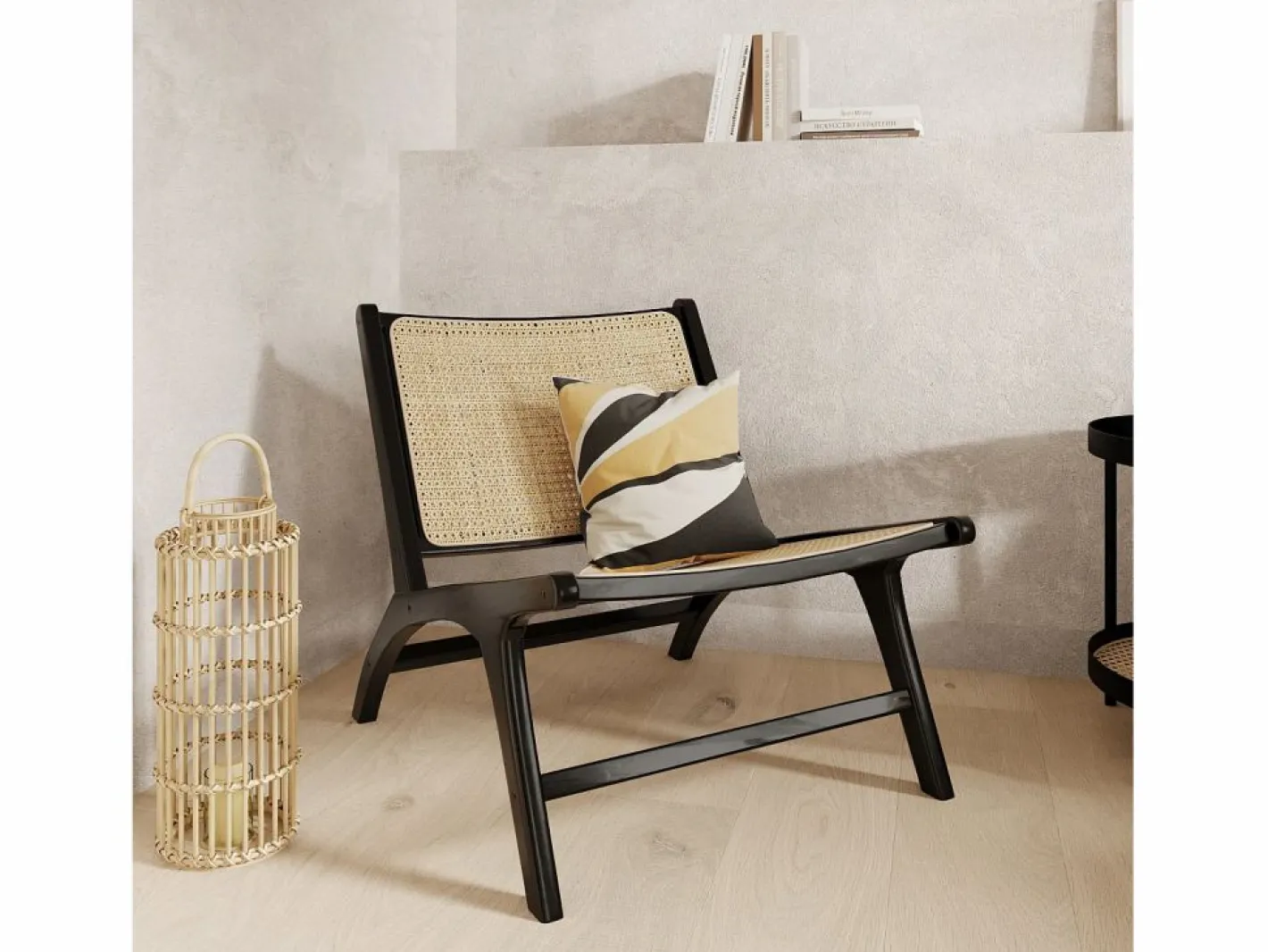 Rendez-Vous Déco Sillón De Mimbre|Sillón de teca negra y ratán natural - Kilka