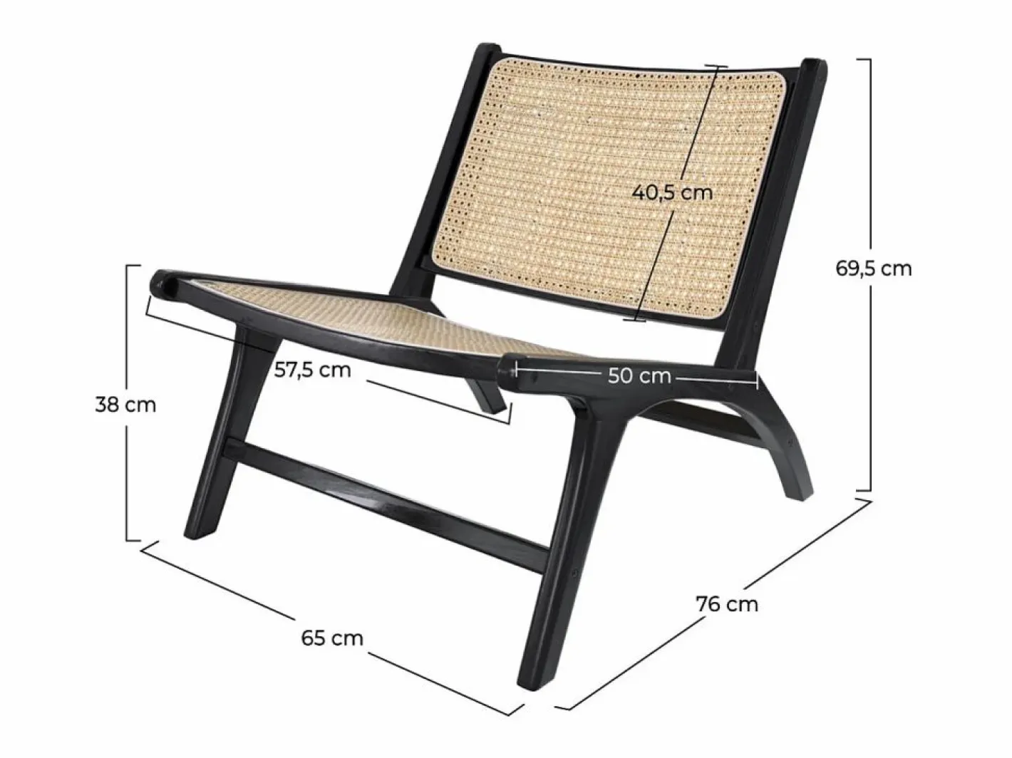 Rendez-Vous Déco Sillón De Mimbre|Sillón de teca negra y ratán natural - Kilka
