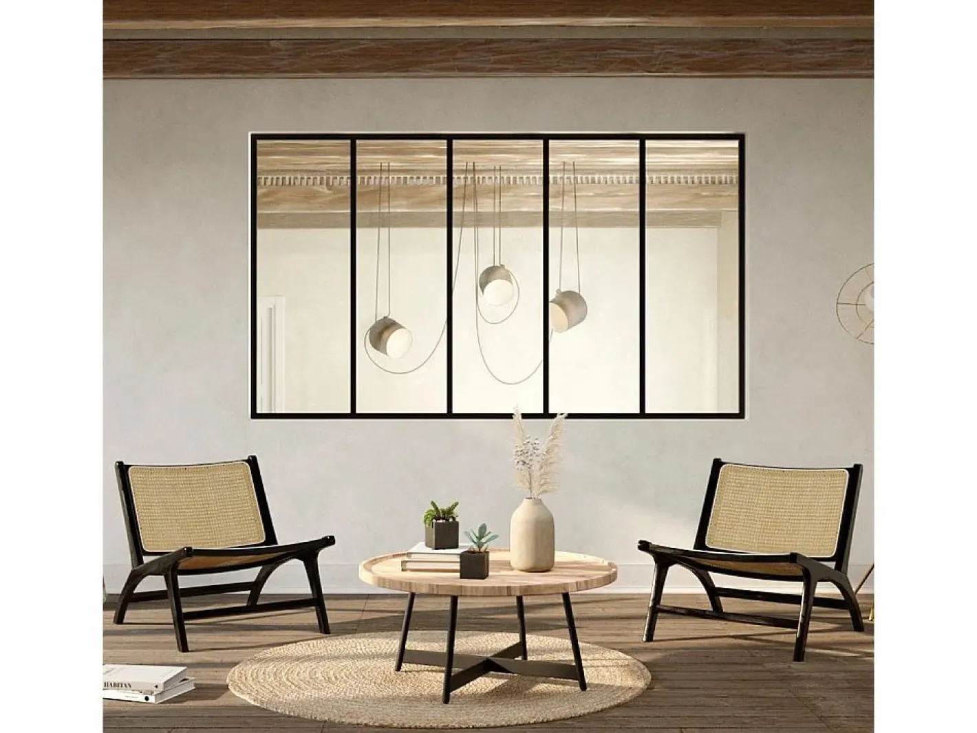 Rendez-Vous Déco Sillón De Mimbre|Sillón de teca negra y ratán natural - Kilka