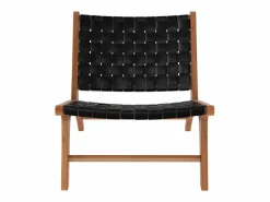 Rendez-Vous Déco Sillón De Piel|Sillón de teca y cuero tejido - Kuna