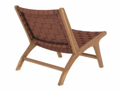 Sillón de teca y cuero tejido marrón - Kuna^Rendez-Vous Déco Sale