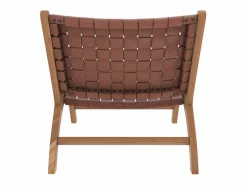 Sillón de teca y cuero tejido marrón - Kuna^Rendez-Vous Déco Sale