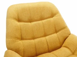 Vente-unique Sillón de tela amarillo estilo escandinavo capitoné LUOSTO Mostaza Best
