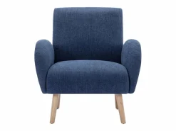 Vente-unique Sillón de tela estilo contemporáneo MAZARONE Azul Sale