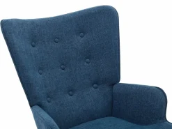 Vente-unique Sillón Balancín|Sillón Escandinavo|Sillón de tela jaspeado con base mecedora ELMINA