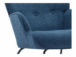 Vente-unique Sillón Balancín|Sillón Escandinavo|Sillón de tela jaspeado con base mecedora ELMINA