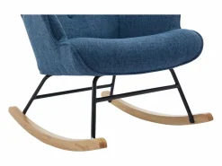 Vente-unique Sillón Balancín|Sillón Escandinavo|Sillón de tela jaspeado con base mecedora ELMINA