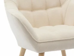 Vente-unique Sillón|Sillón Escandinavo|Sillón de tela de estilo escandinavo CASERTA