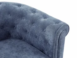 Vente-unique Sillón de tela color forma mítica CHESTERFIELD Azul Hot