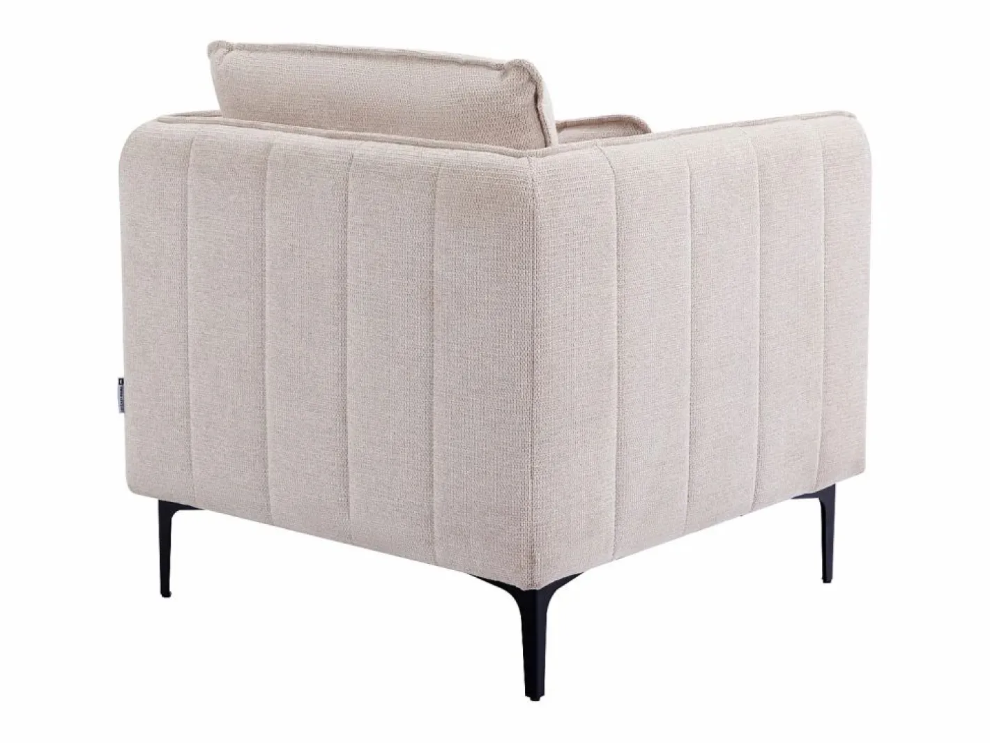 Vente-unique Sillón de tela color estilo contemporáneo TORMELDA Beige Discount