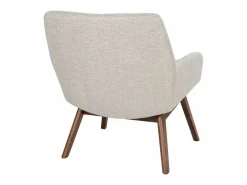 House Nordic Sillón de tela de arena con pies de nogal Beige Best