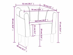 vidaxl Sillón de tela claro Gris Outlet