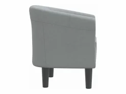 Clicnbuy Sillón Estilo Cabriolet|Sillón de tela claro