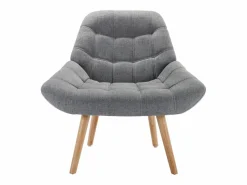 Vente-unique Sillón Escandinavo|Sillón|Sillón de tela estilo escandinavo capitoné LUOSTO