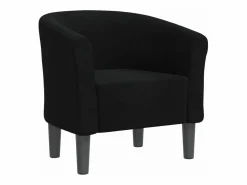 Clicnbuy Sillón Estilo Cabriolet|Sillón de tela negra