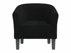 Sillón de tela negra ES51357 Negro