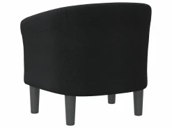 Sillón de tela negra ES51357 Negro