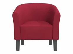 Clicnbuy Sillón de tela tinto Rojo