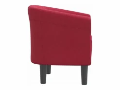Clicnbuy Sillón de tela tinto Rojo