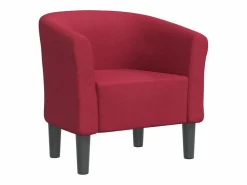 vidaxl Sillón Estilo Cabriolet|Sillón de tela tinto