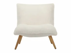 Sillón de tela sherpa con efecto piel de becerro PEPITA^Vente-unique