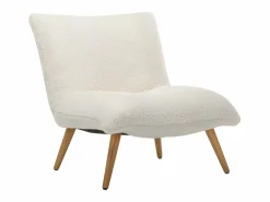 Sillón de tela sherpa con efecto piel de becerro PEPITA^Vente-unique
