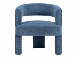 Vente-unique Sillón de tela texturizada color FONTANOVA Azul Clearance