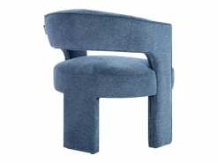 Vente-unique Sillón de tela texturizada color FONTANOVA Azul Clearance