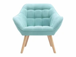 Vente-unique Sillón|Sillón Escandinavo|Sillón de tela verde agua acolchado. Estilo escandinavo. CASERTA