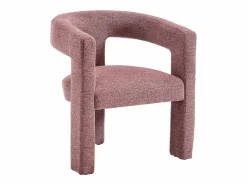 Sillón de tendencia en tela texturizada color rojo FAVINA^Vente-unique Sale