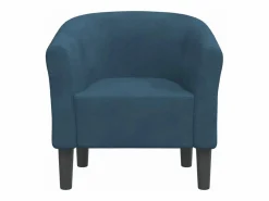 Clicnbuy Sillón Estilo Cabriolet|Sillón de terciopelo oscuro