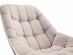 Vente-unique Sillón|Sillón Escandinavo|Sillón de terciopelo estilo escandinavo capitoné LUOSTO