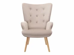 Sillón de terciopelo capitoné. Estilo escandinavo. VATELY^Vente-unique Outlet