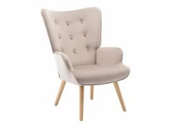Sillón de terciopelo capitoné. Estilo escandinavo. VATELY^Vente-unique Outlet