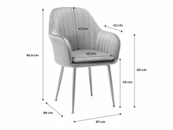 Sillón de terciopelo con patas de metal rosa viejo^Sweeek Discount
