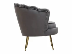 Sillón de terciopelo "Floria" - 75 x 68 x 77,5 cm -^Habitat et jardin Hot