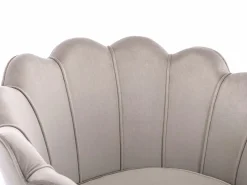 Vente-unique Sillón|Sillón de terciopelo gris estilo art decó DANDELION