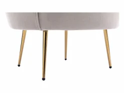Vente-unique Sillón|Sillón de terciopelo gris estilo art decó DANDELION