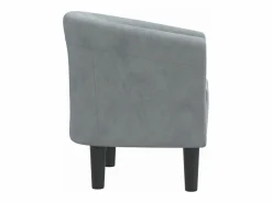 Clicnbuy Sillón de terciopelo oscuro Gris Sale