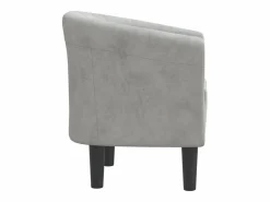Sillón de terciopelo claro^Clicnbuy Best